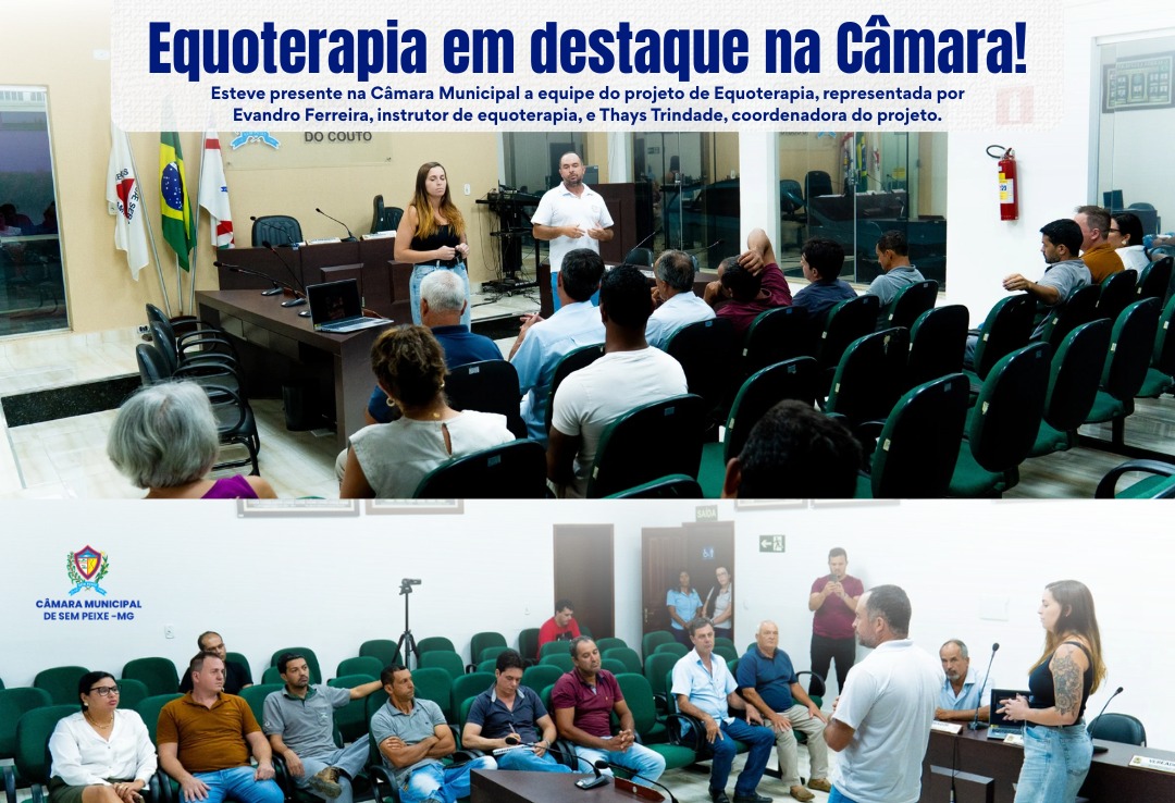 Equoterapia em destaque na Câmara